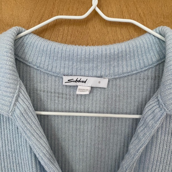 Subdued | V-Neck Collar Knit Top S - Picture 3 of 9